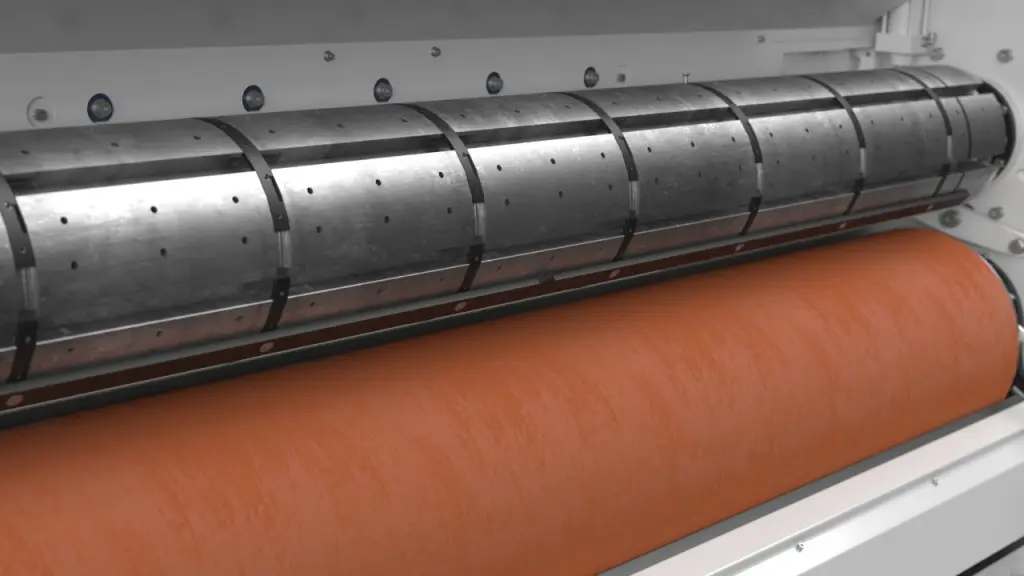 Visuel réaliste d'une machine de fabrication de cartons d'emballages développée par la société Bobst