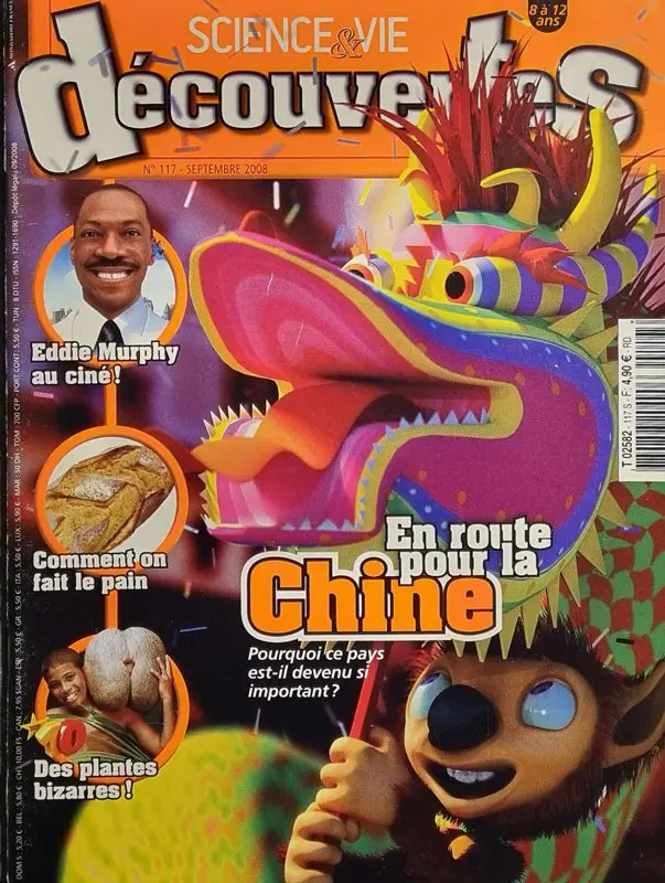 Couverture numéro 117 du Magazine Science et Vie Découvertes. Titre : en route pour la Chine.