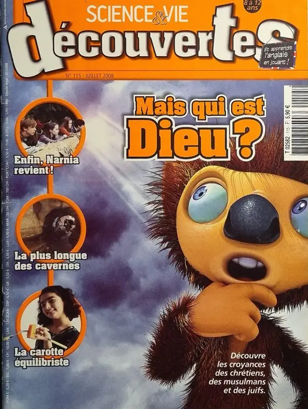 Couverture numéro 115 du Magazine Science et Vie Découvertes. Titre : mais qui est Dieu ?