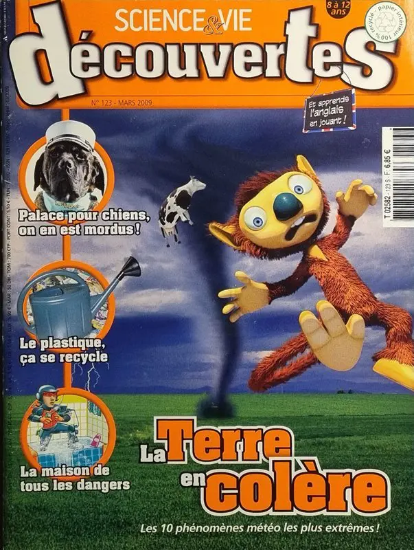 Couverture numéro 123 du Magazine Science et Vie Découvertes. Titre : la terre en colère