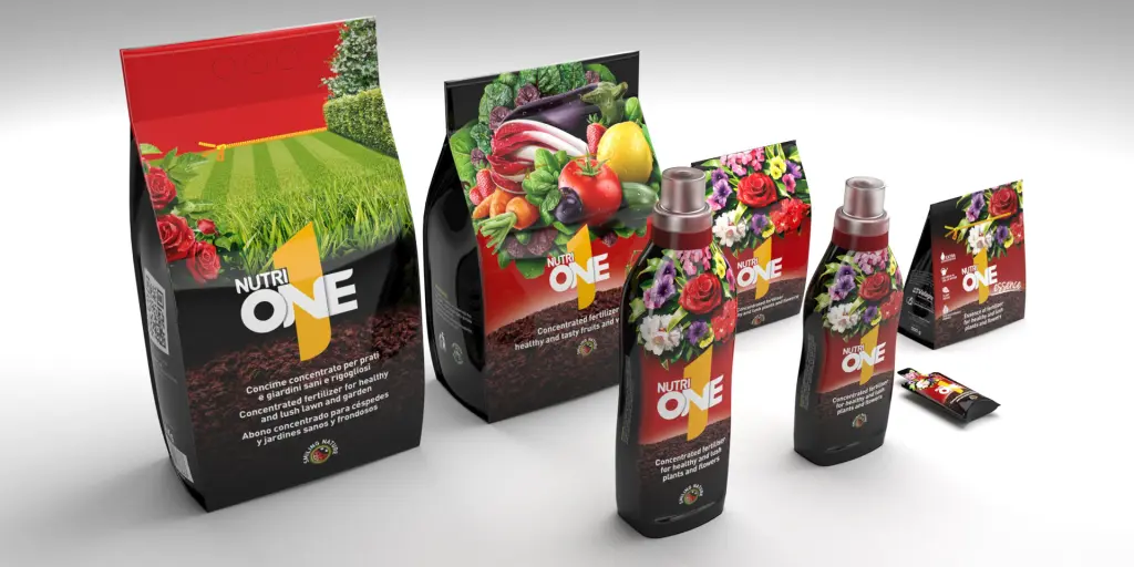 Visuel 3D des packagings de fertilisants NutriOne