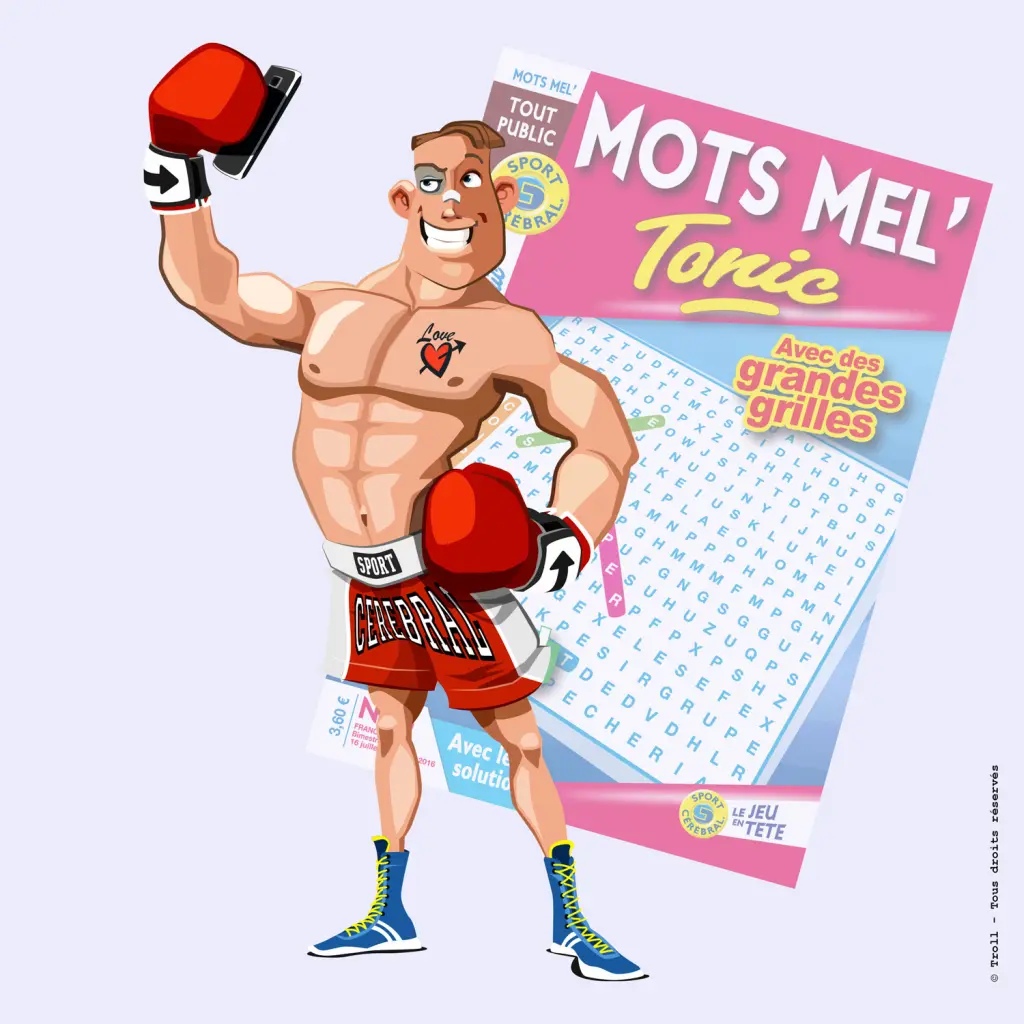 Boxeur musclé qui se prend en selfie.