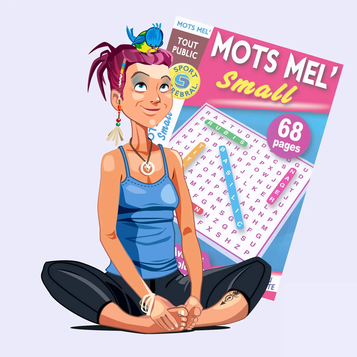 Illustration d'une femme qui fait du yoga