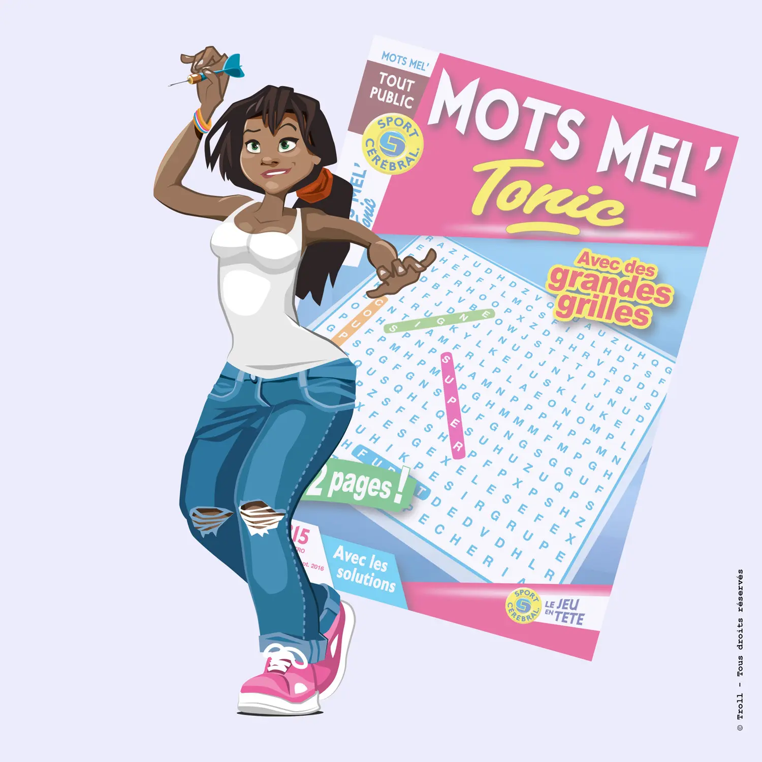 Jeune fille qui lance une fléchette