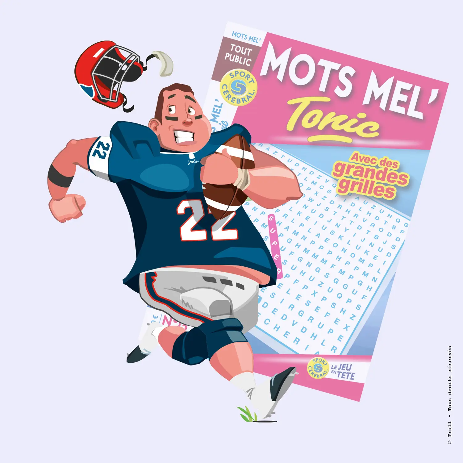 Footballer américain en plein course