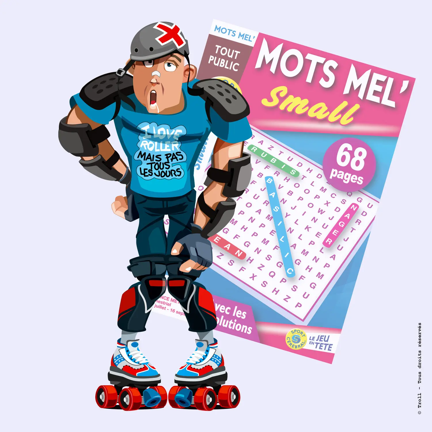 Homme fatigué de faire du roller
